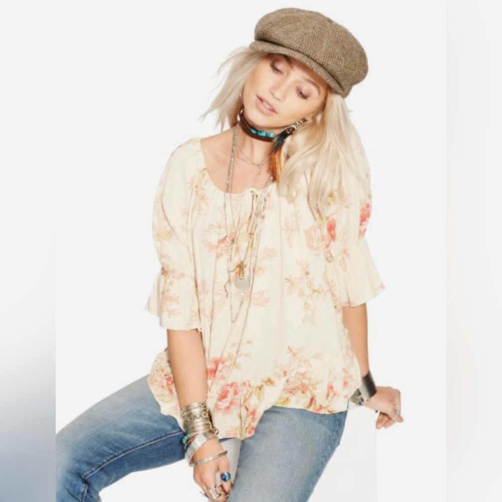 RALPH LAUREN floral boho top NWT S/P